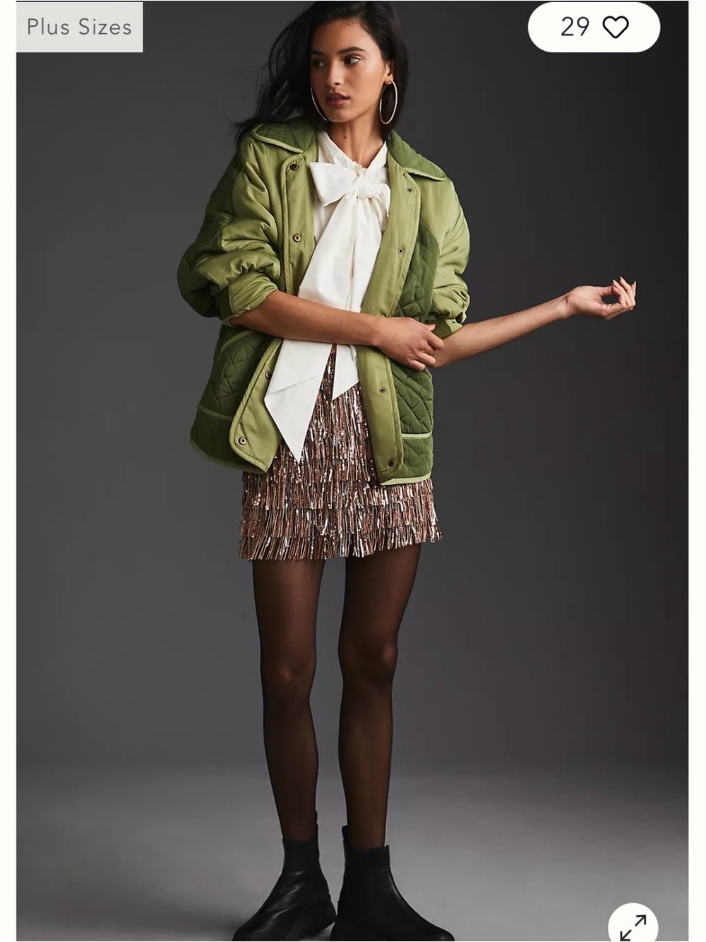 Pilcro Quilted Button Jacket - Picture 2 of 12